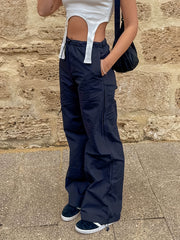 Y2K Loose Drawstring Casual Cargo Pants