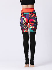 Colorblock High Waist Yoga Pants Slim Fit Butt Lifting
