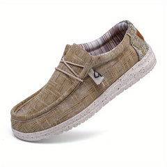 Men's Breathable Slip On Loafer Shoes Lightweight Canvas Sneakers