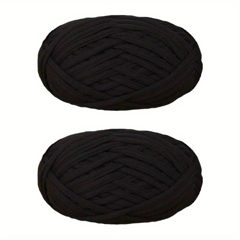 2pcs Cotton Thick Knitting Fabric Yarn DIY Soft Woven Rug Bag 100g
