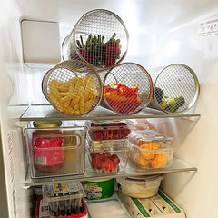 Round BBQ Basket for Grilling Vegetables & Fruits