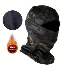 Winter Plus Velvet Camouflage Balaclava Hat for Outdoor Activities