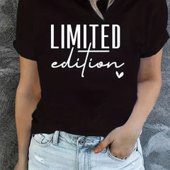 Letter Printed Round Neck T shirt Causal Short Sleeves Sports Running Tops