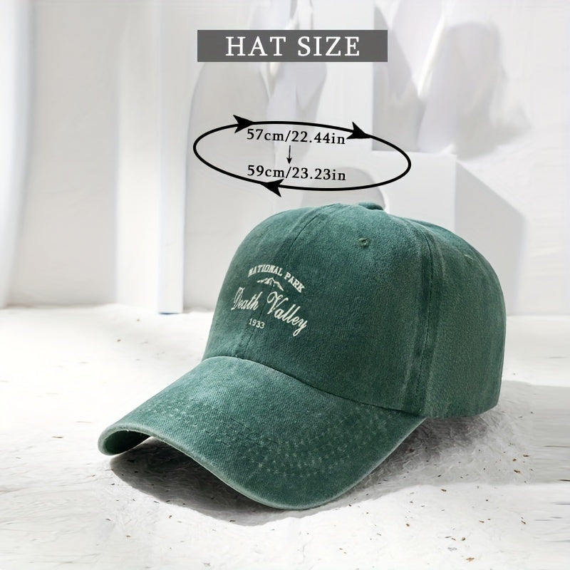 DEATH VALLEY Baseball Cap Vintage Washed Sunshade Sports Hat Women Cotton Dad