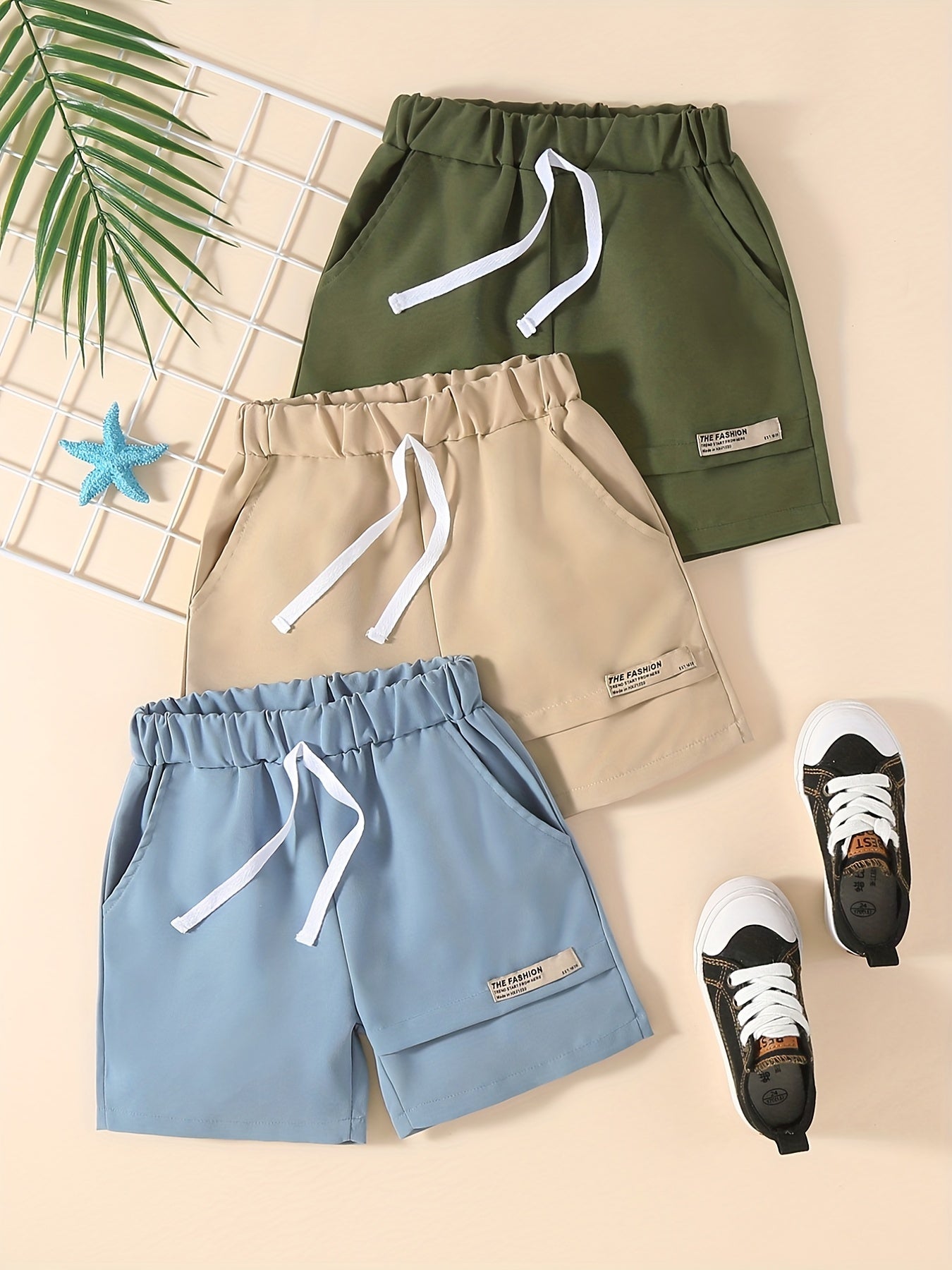 3pcs Boys Quick Drying Shorts for Summer Outdoor