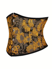 Floral Corset Tummy Control Lace Up Body Shaper Women's Lingerie