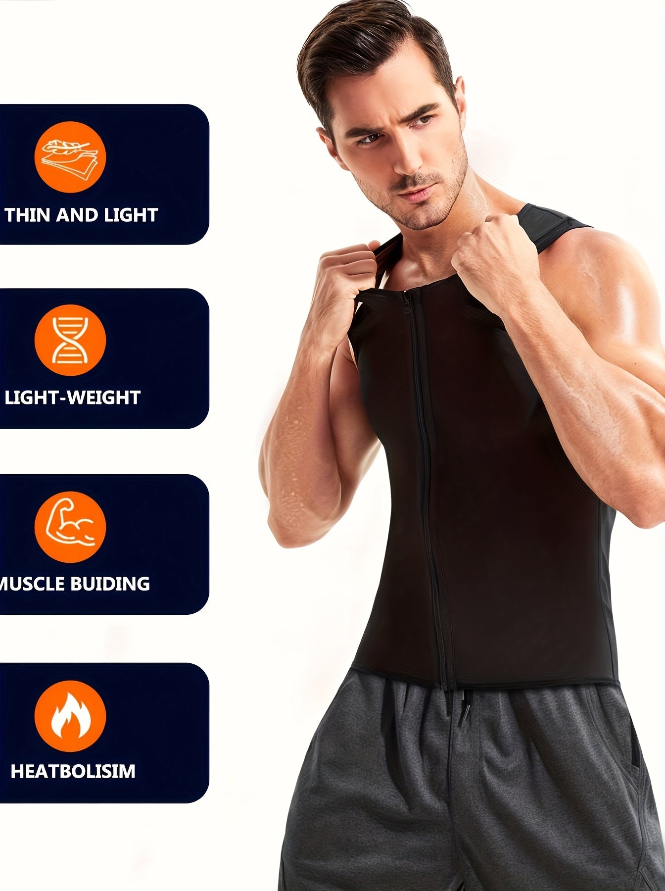 Men's Waist Trainer Tank Top for Workout Weight Loss