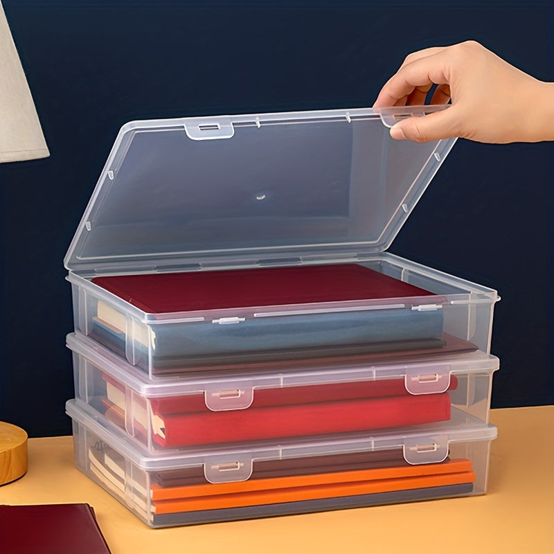 Large Capacity Transparent Office Document Storage Box