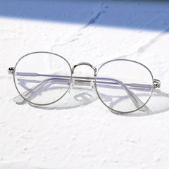 Minimalist Round Frame Clear Lens Glasses