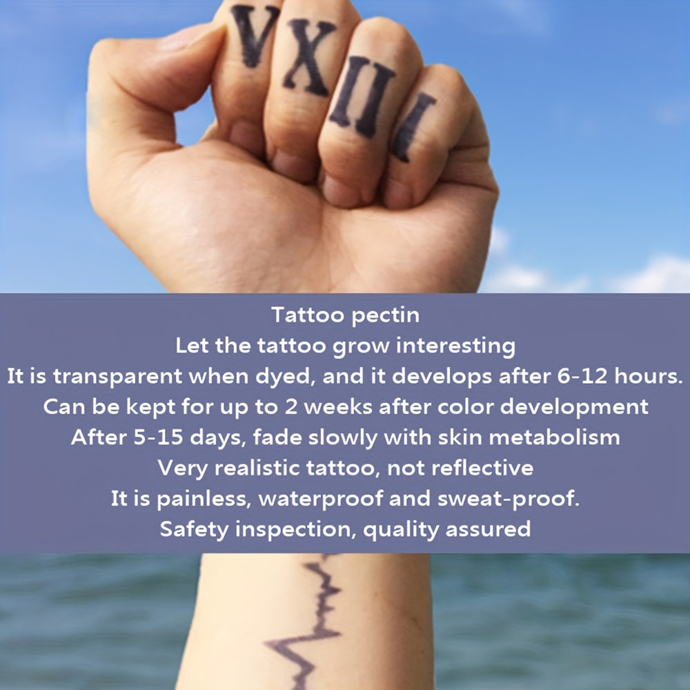 Geometric Animal Word Tattoo Stencil & Dye Paste Set