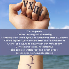 Geometric Animal Word Tattoo Stencil & Dye Paste Set