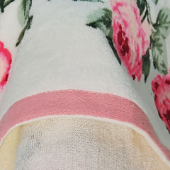 2pcs Flower Pattern Towel Set Soft Hand Bath Towel Absorbent Towels For Bathroom