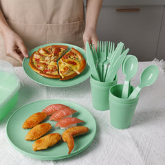 21pcs Outdoor Picnic Cutlery Set with Storage Box