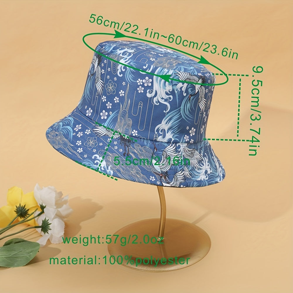 Auspicious Cloud Print Fisherman Hat Spring Summer Sunshade Sunscreen