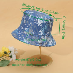 Auspicious Cloud Print Fisherman Hat Spring Summer Sunshade Sunscreen
