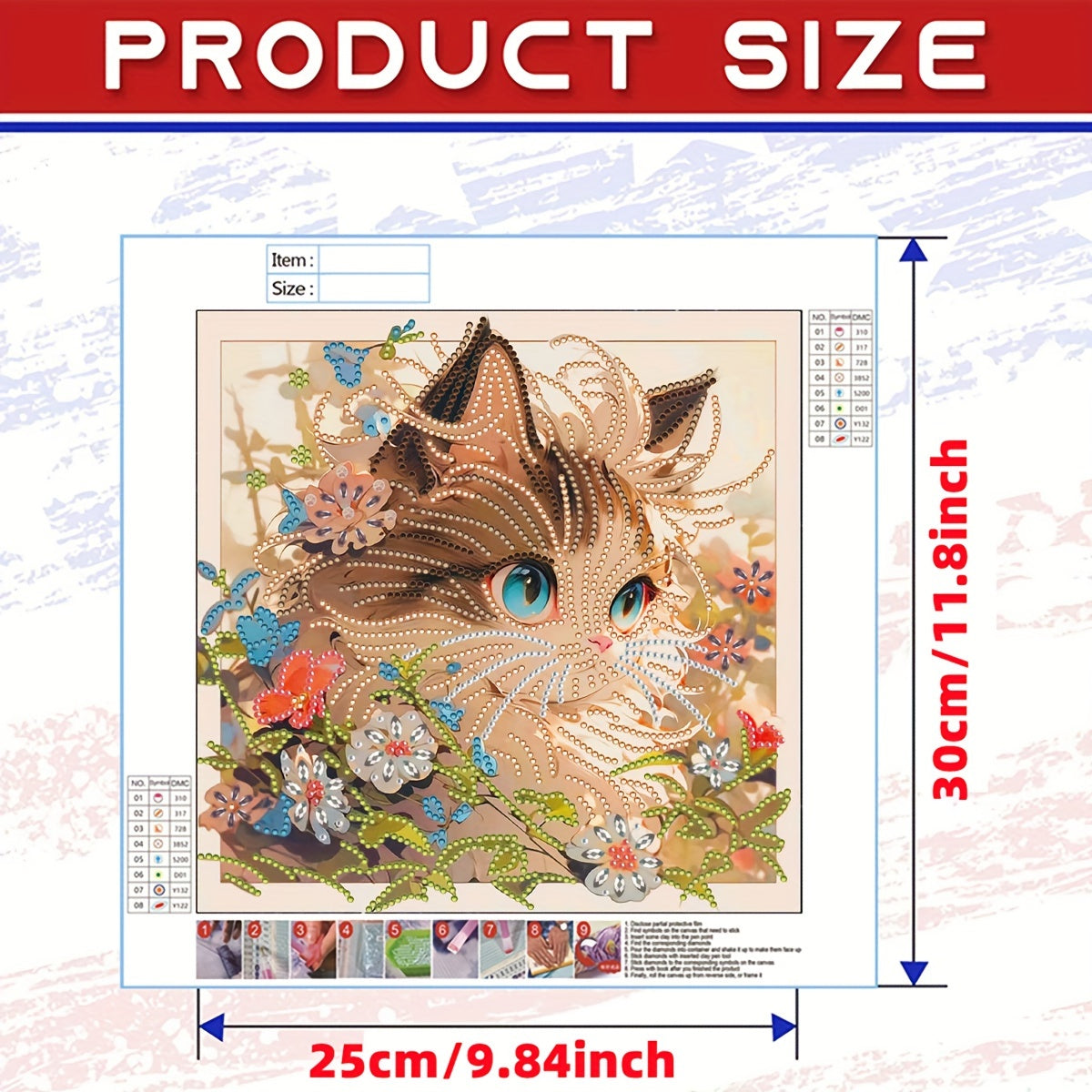 Cat Pattern DIY 5D Diamond Painting Kit for Beginners