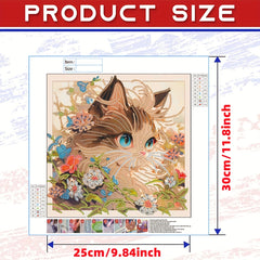 Cat Pattern DIY 5D Diamond Painting Kit for Beginners