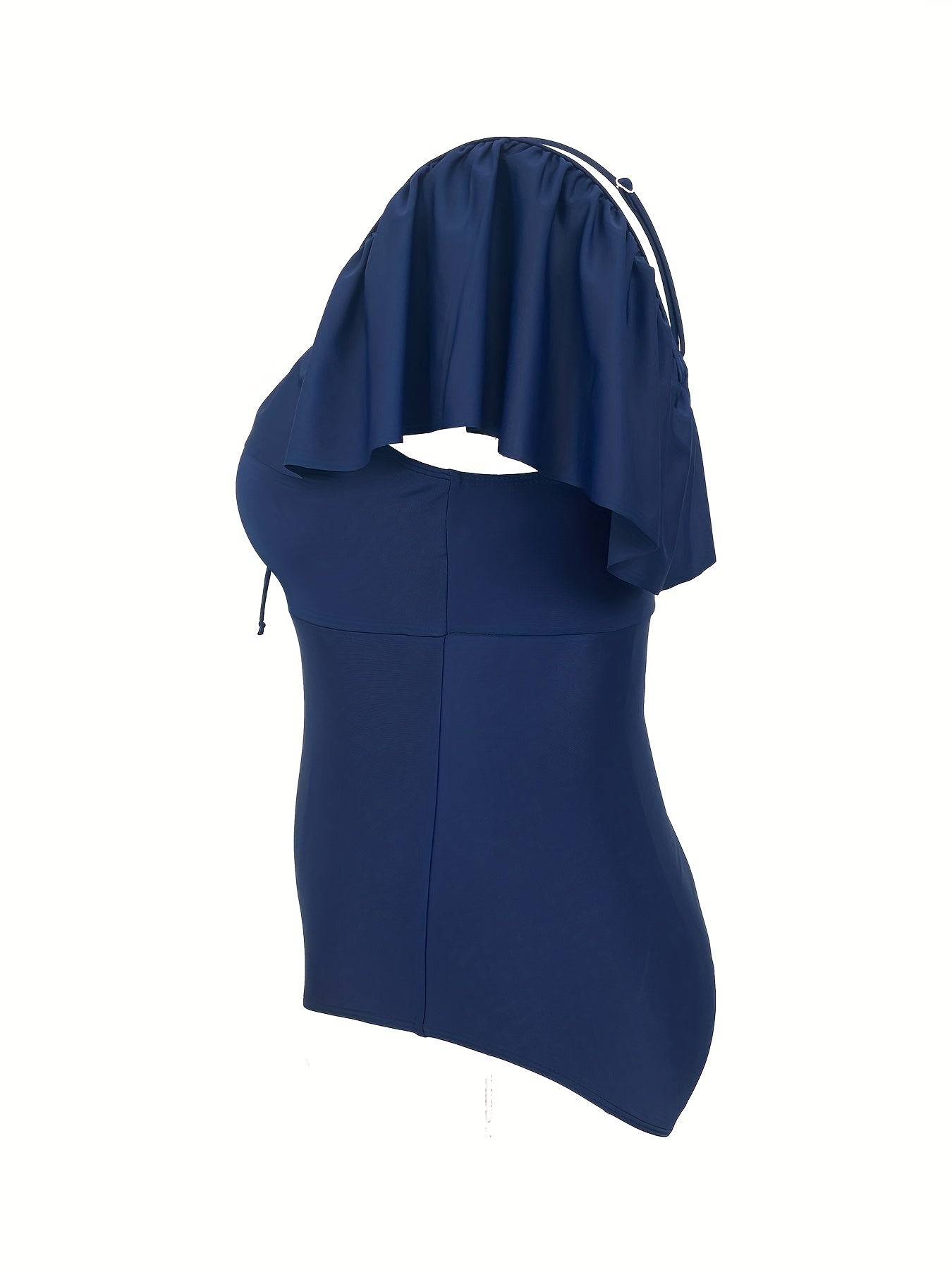 Ruffle Trim One Piece Swimsuit