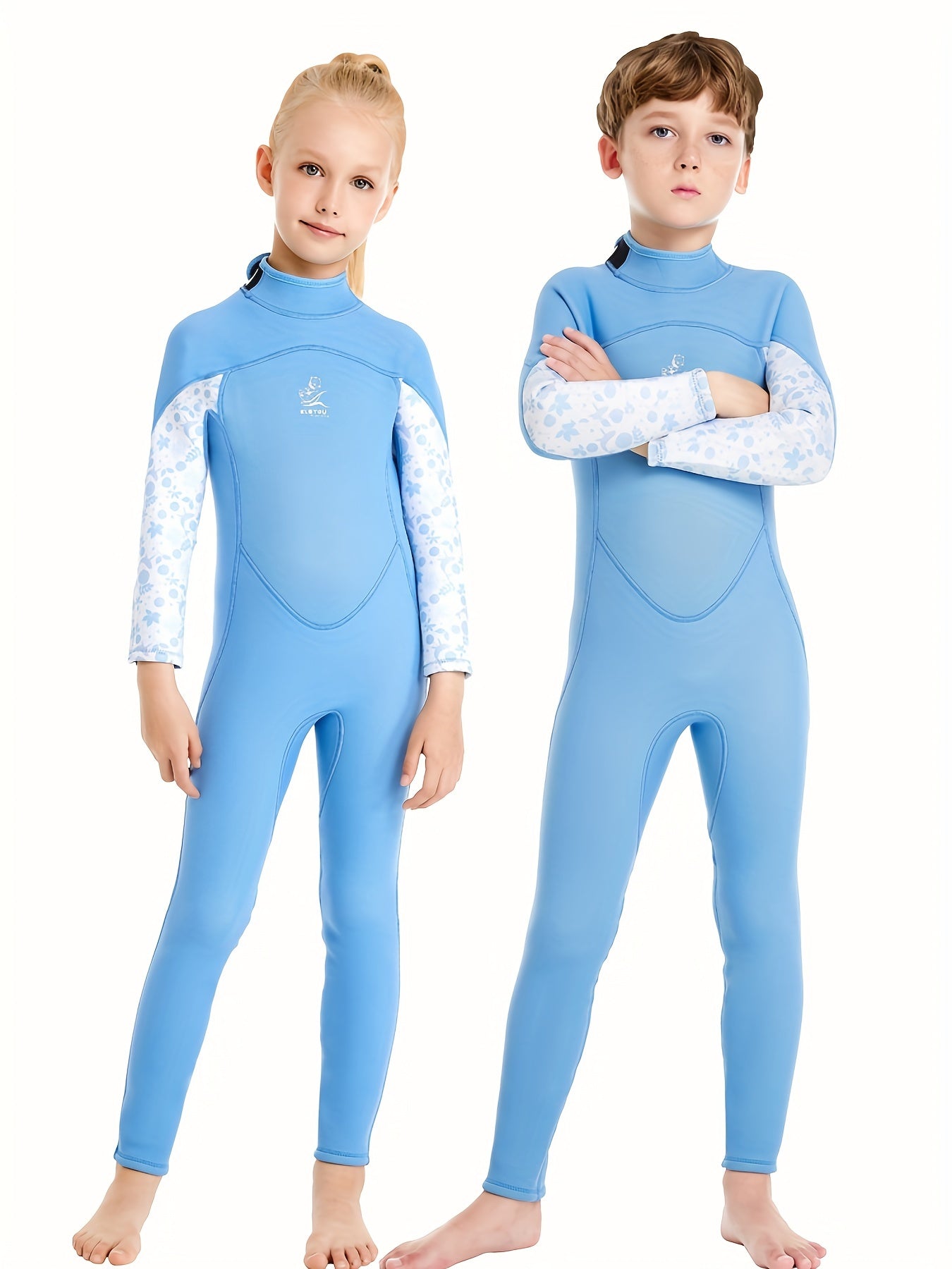Kids Casual Long Sleeve Diving Suit Sun Protection Swimming Suit