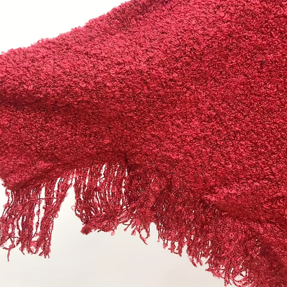 Vintage Tassel Shawl Thick Turtleneck Sweater Windproof Cape