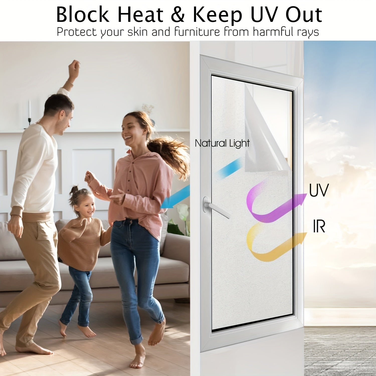 Frosted Glass Sticker for Home Privacy in Kitchen & Bathroom