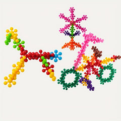 Plum Blossom Building Blocks 3D Snowflakes Puzzle Blocks