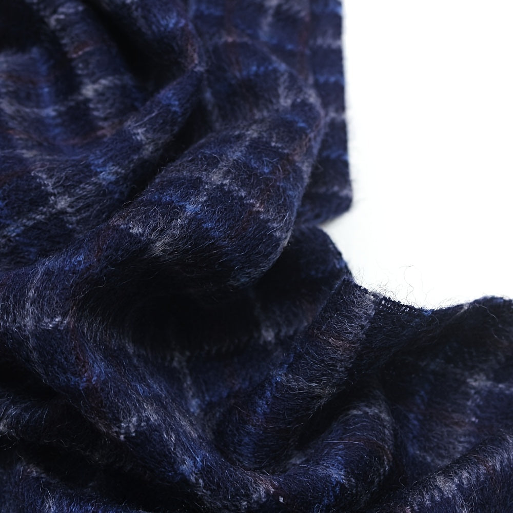 Wool Plaid Scarf Soft Winter Warm Cold Weather Scarf