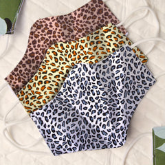 5 Pcs 9.8 X 9.8 Leopard Print Fabric Animal Quilting Cotton Patchwork