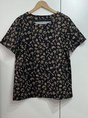 Floral Print Two-piece Set Wide Leg Pants & Tee