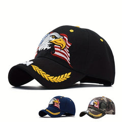 American Flag Embroidered Baseball Caps for Outdoor Activities
