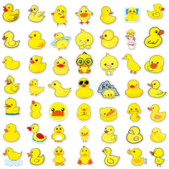 50pcs Little Yellow Duck Stickers for Laptop Water Bottle Scrapbooks