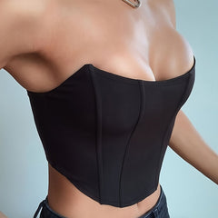 Off Shoulder Corset Top Sleeveless Sexy Bodycon