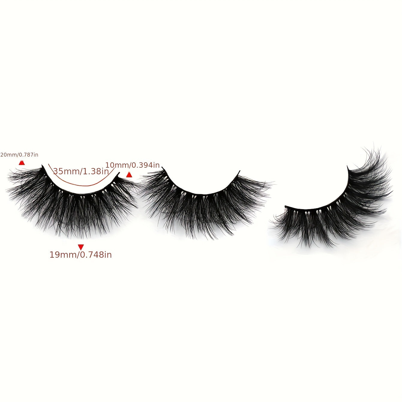 7 Pairs Fluffy Cluster Like False Eyelashes 19mm Thick Curling Makeup