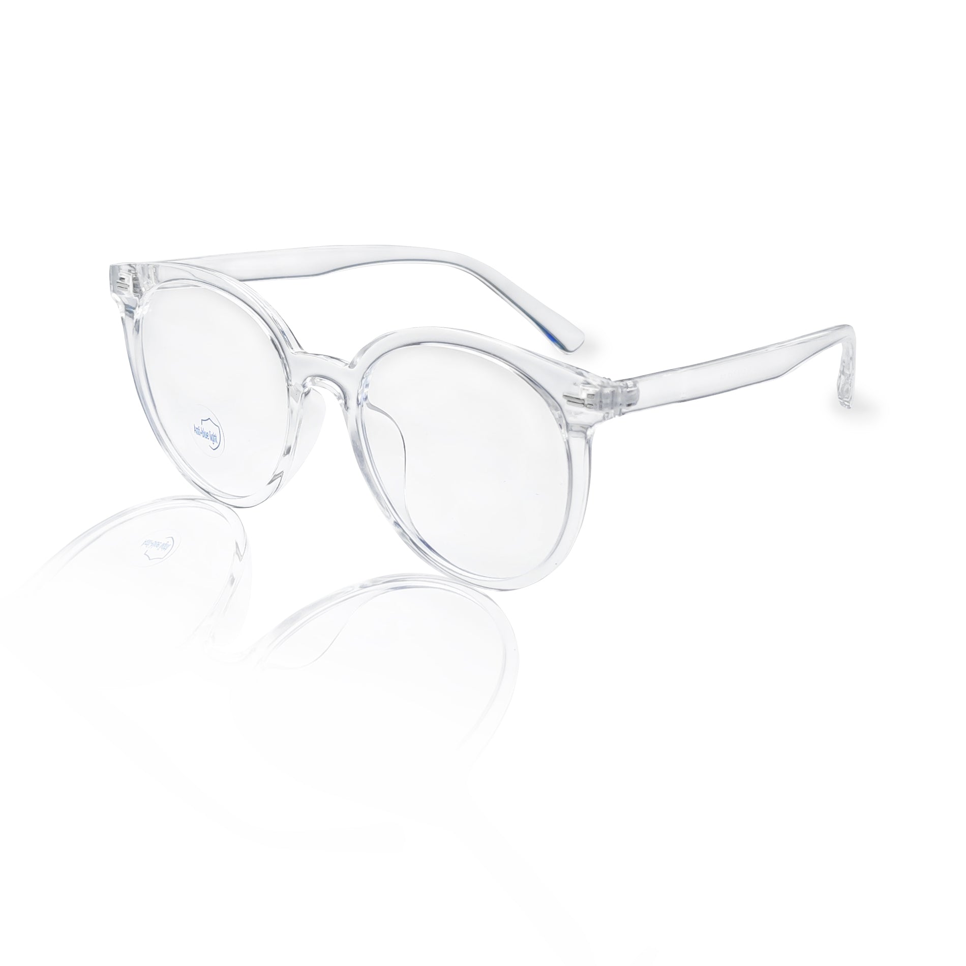 Oversized Computer Anti Light Glasses Round Metal Frame