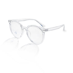 Oversized Computer Anti Light Glasses Round Metal Frame