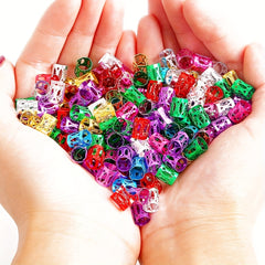 50pcs Braided Hair Beads for Baby Girls Head Jewelry