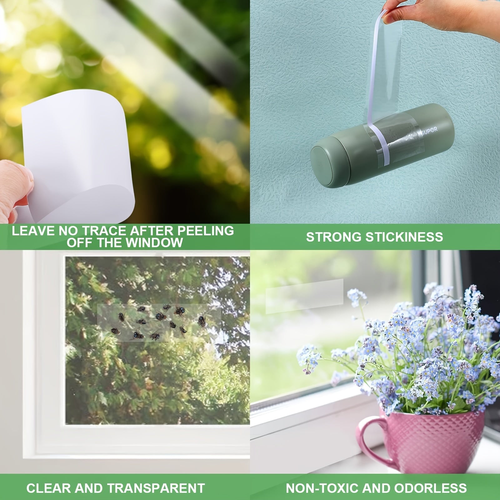 5pcs Fruit Fly Traps Fungus Gnat Traps Yellow Sticky Bug Traps