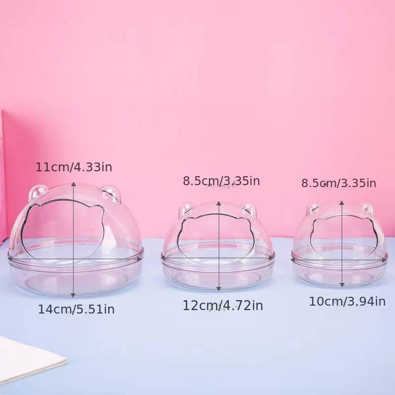 Transparent Washable Hamster Sand Bath for Nest