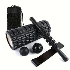 Yoga Roller Set: Massage Roller, Balls, Stick, Tension Rope