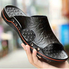Men's Slide Sandals Non Slip Open Toe Shoes for Outdoor Beach