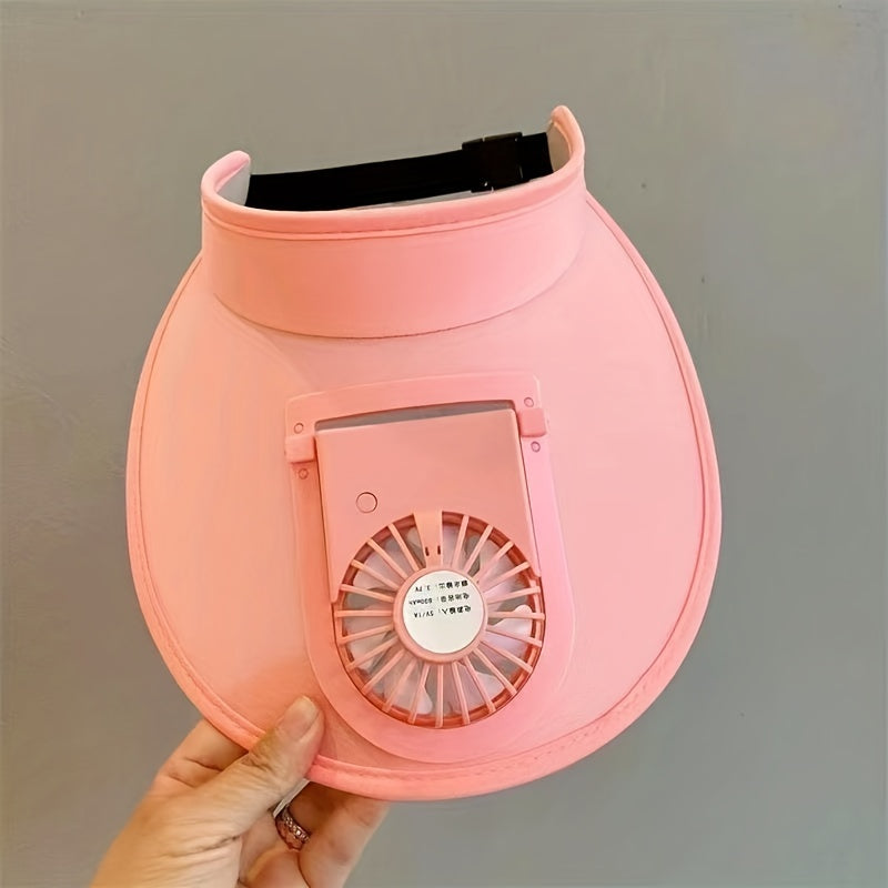 USB Charging Sun Hat With Fan For Outdoor Travel