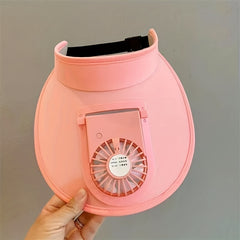 USB Charging Sun Hat With Fan For Outdoor Travel