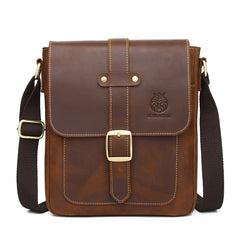 Retro Style Leather Men's Crossbody Bag