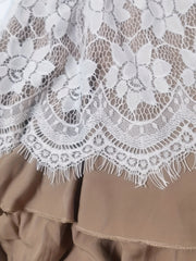 Summer Lace Top & Layered Skirt Set for Women