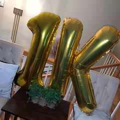 40in Golden Letter Balloons - Great for Parties!