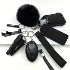 9pcs Women's Safety Keychain Set with Personal Alarm