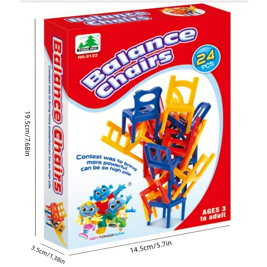 24pcs Stacking Chairs Educational Stacking Toys Layered Stacking Toys