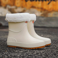 Women's Waterproof Warm Rain Boots Non Slip Outdoor Short Boots