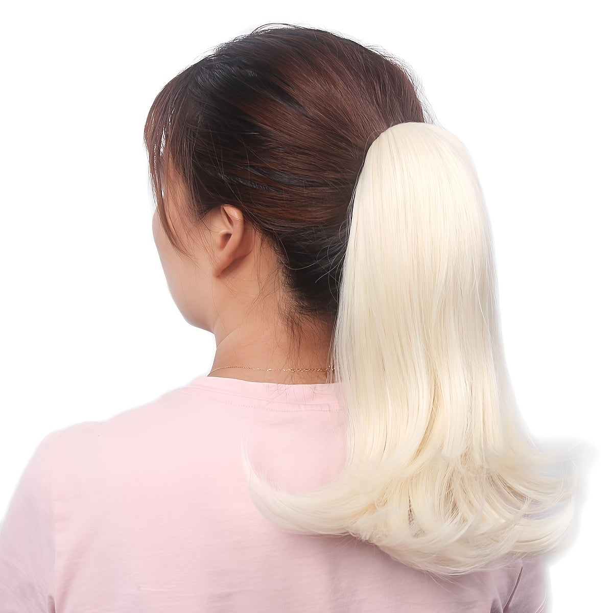 Blonde Curly Ponytail Extension Hairpiece Short Bun Extensions Accessories