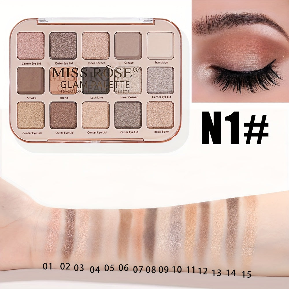 15 Color Matte & Glitter Eyeshadow Palette